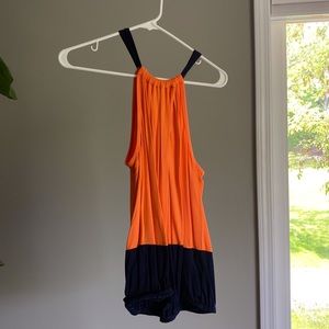 Trina Turk | Orange Sleeveless Halter Top